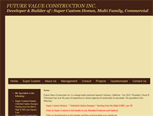 Tablet Screenshot of futurevalueconst.com
